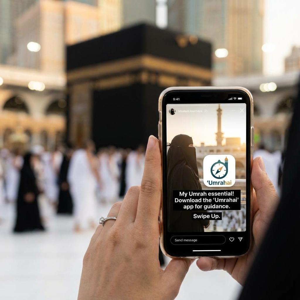 Influencer sharing Umrahai